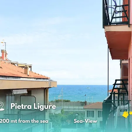 200 Mt Dal Mare - Due Balconi E Vista Sul Mare Pietra Ligure